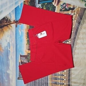 iChosy Comfort‎ Barely Bootcut Stretch Red Dress Pants Size 4 NWT